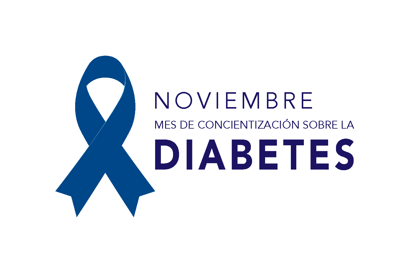 Cinta azul del Mes de Concientización sobre la Diabetes